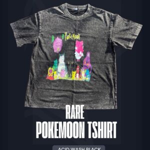 Pokémoon Acid wash Black Size medium
